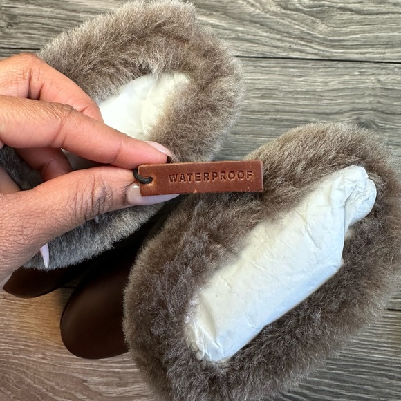 NEW Myrah Brown Calfskin Leather Trask Boots - Picture 9 of 11